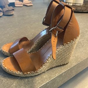 Dolce winds cognac/tan wedges. Perfect condition. Size 7